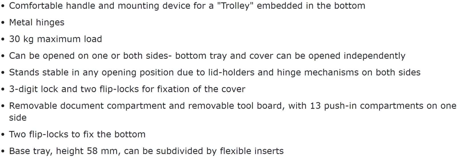 מזוודה מקצועית לאחסון כלי עבודה קניפקס KNIPEX 00 21 40 LE